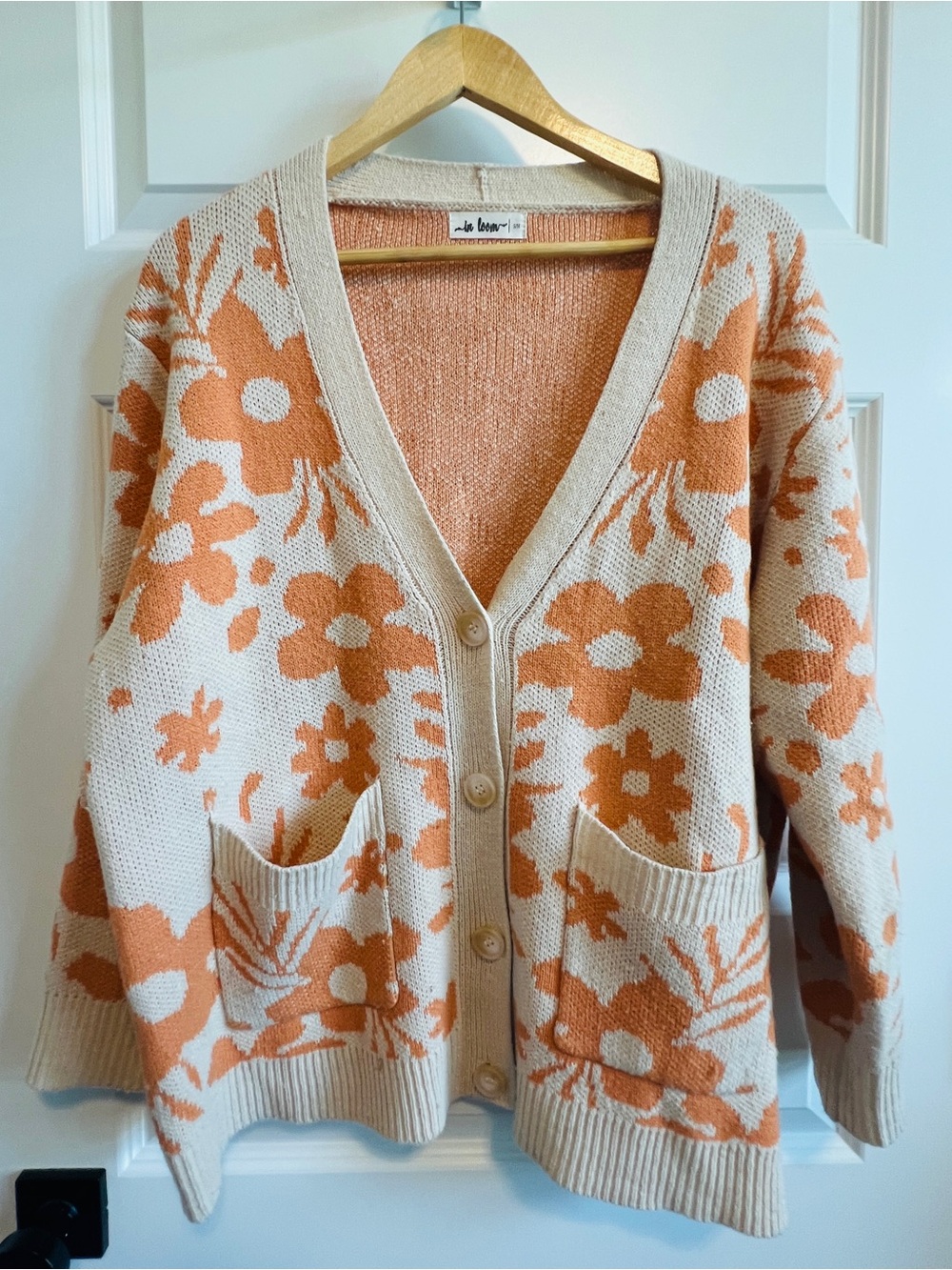 IN LOOM Cardigan Daisy Flower See Note S/M Oversized Altar’d State style